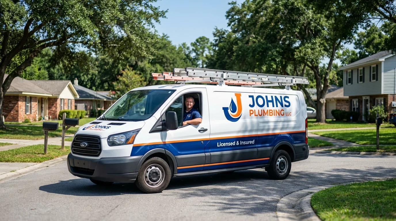 Johns Plumbing LLC service van in Welch, WV