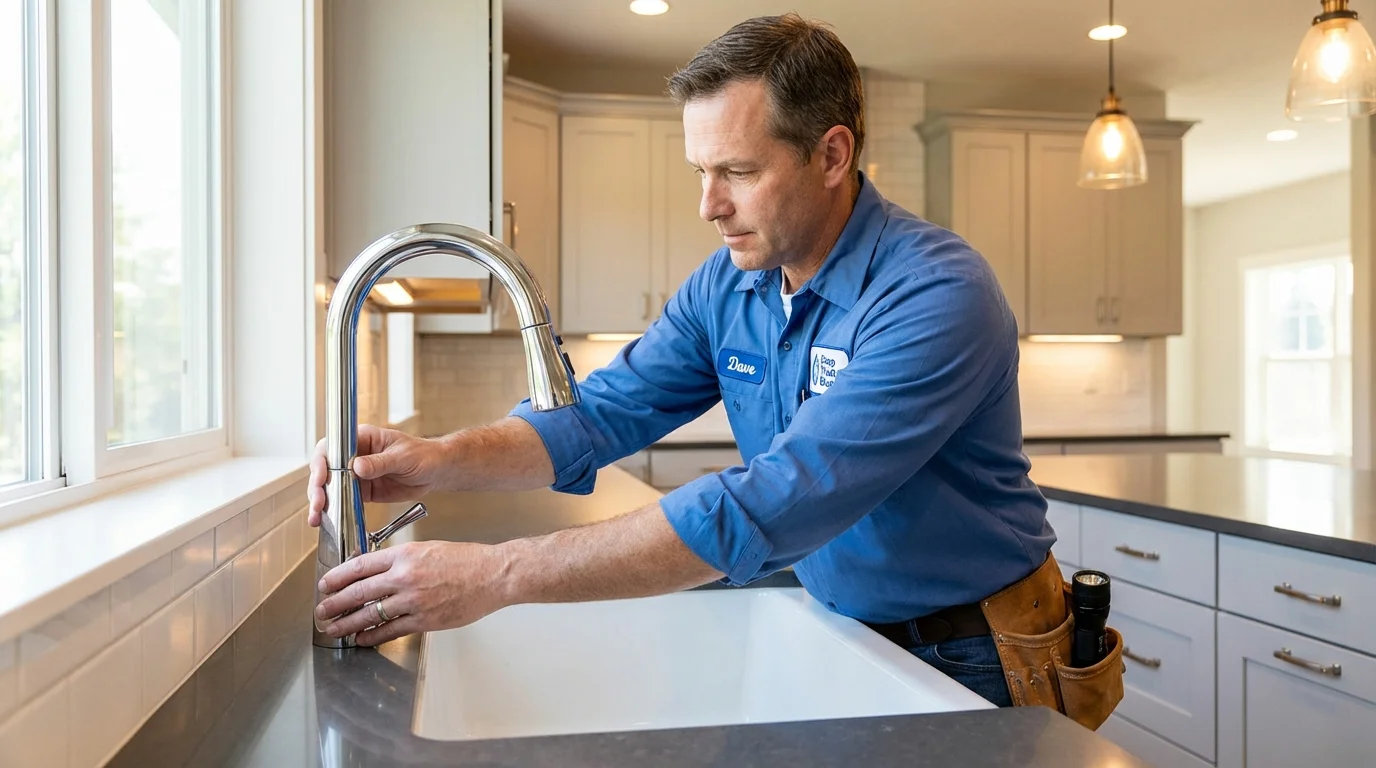 Kitchen faucet installation by Johns Plumbing LLC in Welch
